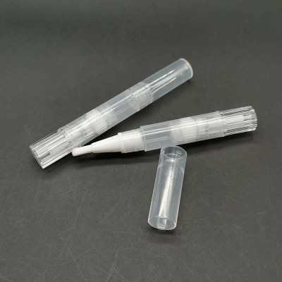 Factory Cylinder 1.5ml 2ml 4ml Plastic Empty Twist Up Lip Gloss Pen Brush Tip