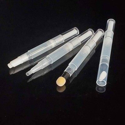 1.5ml 2ml 4ml Empty Cosmetic Liquid Black Private Label Clear Brush Tip Cuticle Oil Pen